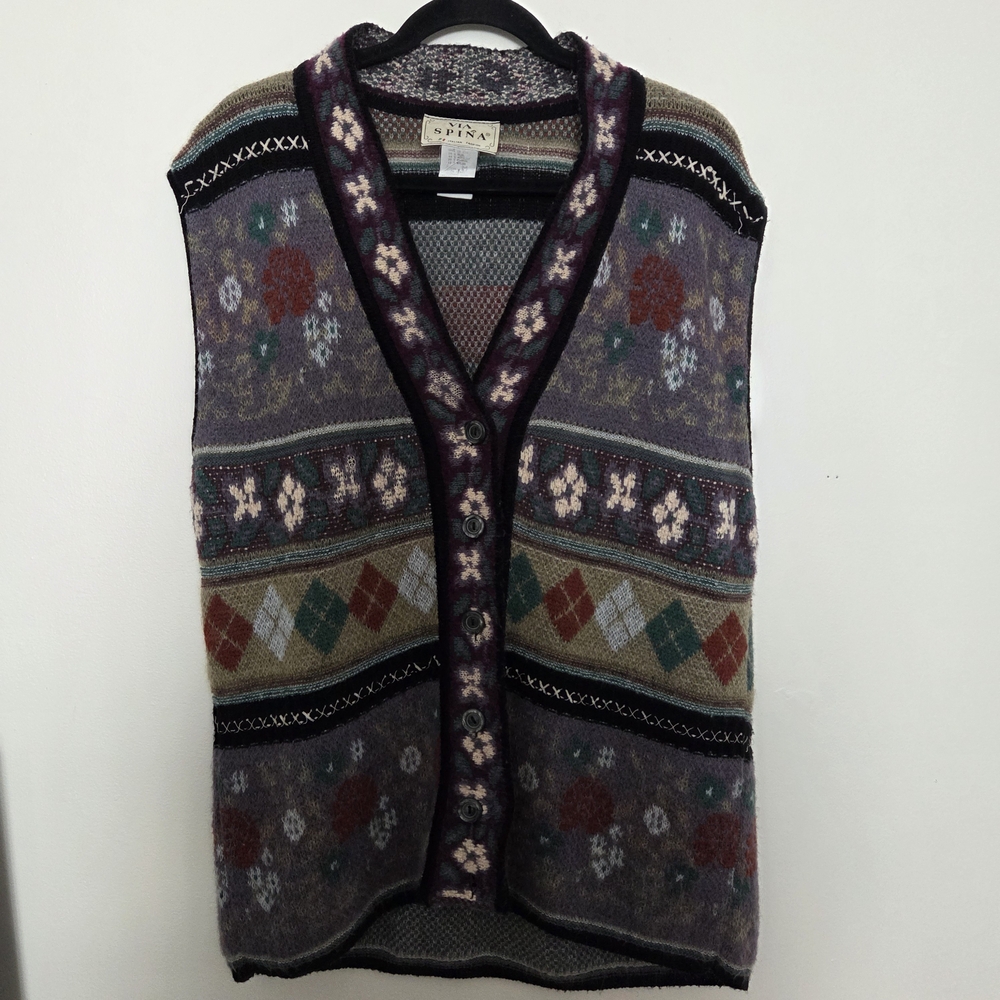 Via Spina Italian Mohair Knit Vest MEDIUM